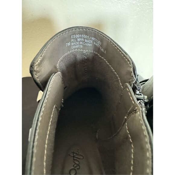 Eurosoft by Sofft Women's Black Strappy Faux Leather Booties Ankle Boots Size 7M - Picture 5 of 8